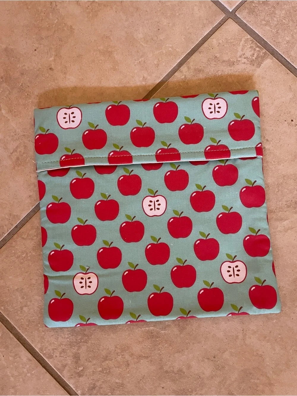 Handmade Apple Print Bowl Cozies & Potato Bag Kitchen Set Cottagecore Farmhouse